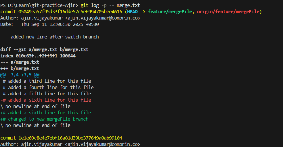 git log -p -- merge.txt