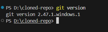 Git version check