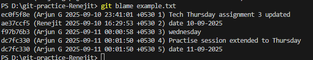 .git blame -- assignment.txt