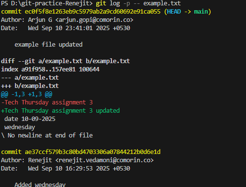git log -p