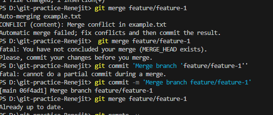 git merge feature/feature-1
