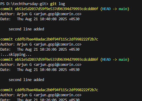 Git log