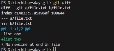 Git diff