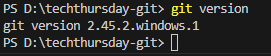 Git version check