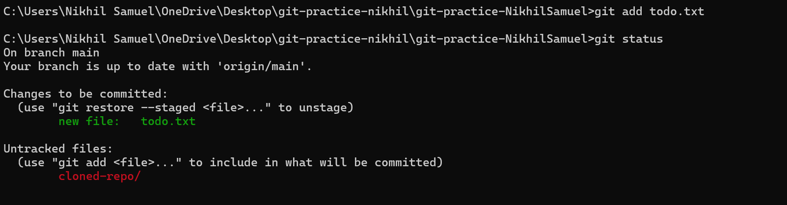 Git add