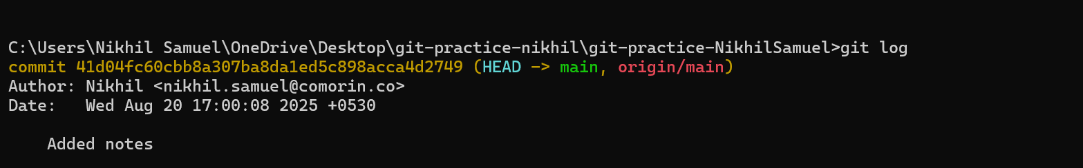 Git log