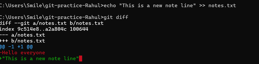 Git diff