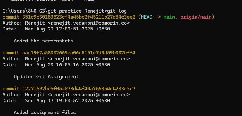 Git log