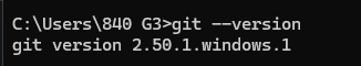 Git version check