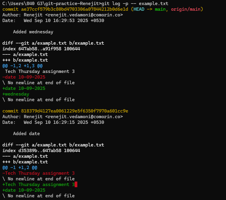 git log -p