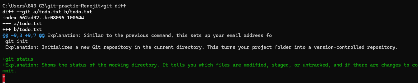 Git diff