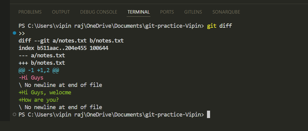 Git diff