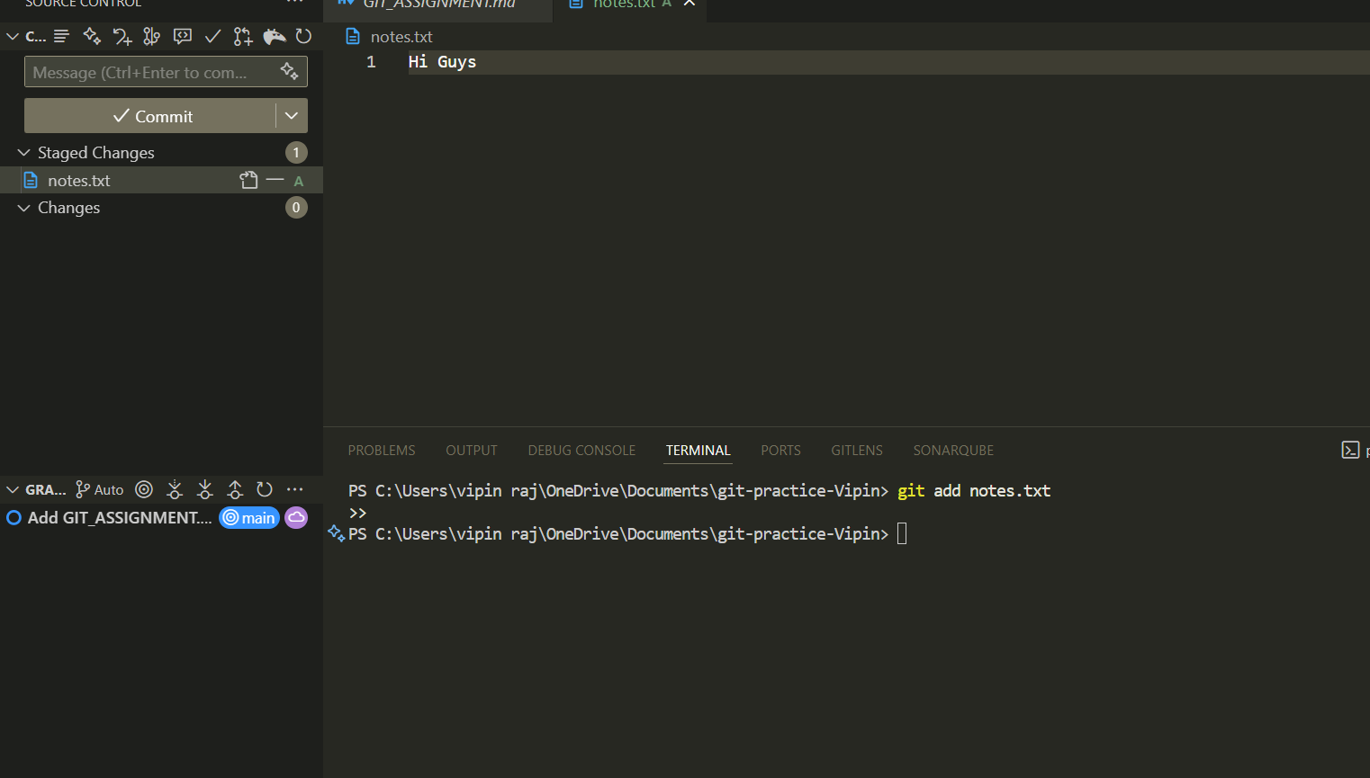 Git add