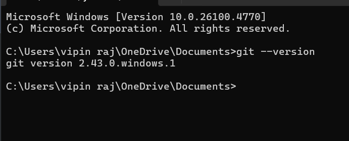 Git version check